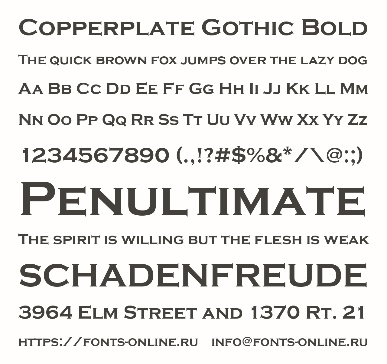 Copperplate Gothic Bold Free Font Download